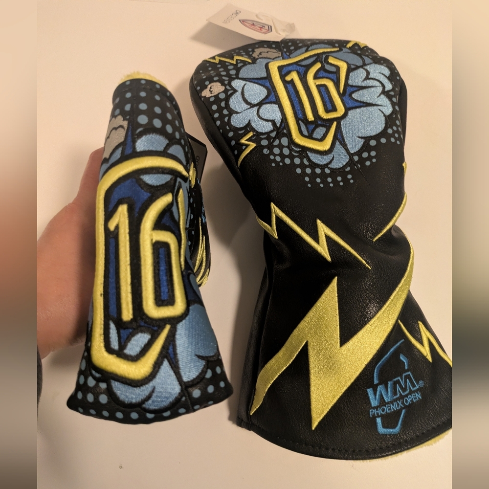 Stylish Black and Blue Golf Headcover